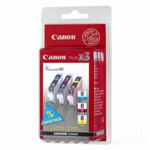 Canon CLI-8 C / M / Y Cartuccia Ink Originale Ciano Magenta Gialla per PIXMa iP4500 - immagine 2