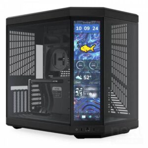 HYTE Y70 Touch Infinite Pitch Black Case Midi Tower Display IPS Touch 2.5K Vetro Temperato No-Power E-ATX/ATX/mATX/Mini-ITX - immagine 2