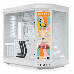 HYTE Y70 Touch Infinite Snow White Case Midi Tower Display IPS Touch 2.5K Vetro Temperato No-Power E-ATX/ATX/mATX/Mini-ITX - immagine 2