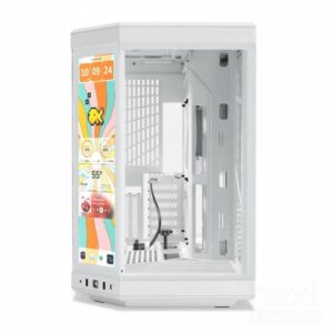 HYTE Y70 Touch Infinite Snow White Case Midi Tower Display IPS Touch 2.5K Vetro Temperato No-Power E-ATX/ATX/mATX/Mini-ITX - immagine 3