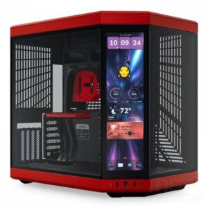 HYTE Y70 Touch Infinite Black Cherry Case Midi Tower Display IPS Touch 2.5K Vetro Temperato No-Power E-ATX/ATX/mATX/Mini-ITX - immagine 2