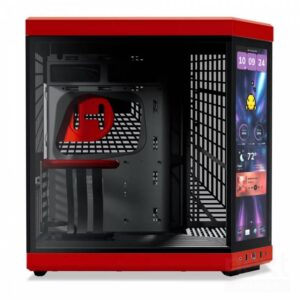 HYTE Y70 Touch Infinite Black Cherry Case Midi Tower Display IPS Touch 2.5K Vetro Temperato No-Power E-ATX/ATX/mATX/Mini-ITX - immagine 4