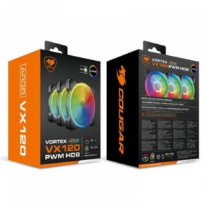 COUGAR Vortex ARGB VX120 Kit 3 Ventole 120mm PWM - immagine 1
