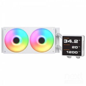 COUGAR Poseidon Vistek Pro ARGB 240 White CPU Liquid Cooler Display IPS Intel 1851/1700/1200 AMD AM5/AM4 - immagine 2