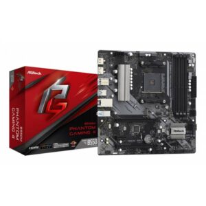 ASRock B550M Phantom Gaming 4 AMD B550 4*DDR4 2*M.2 4*SataIII AM4 HDMI/DisplayPort mATX - immagine 1