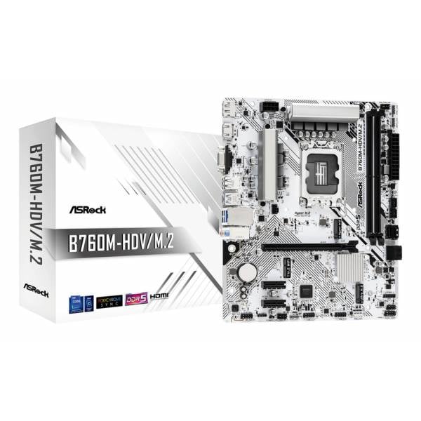 ASRock B760M-HDV/M.2 Intel B760 2*DDR5 2*M.2 4*SataIII sk1700 HDMI/DisplayPort/VGA mATX