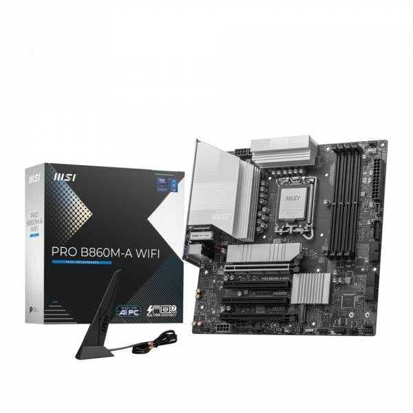 MSI PRO B860M-A Wi-Fi Intel B860 4*DDR5 3*M.2 4*SataIII sk1851 HDMI/DisplayPort mATX