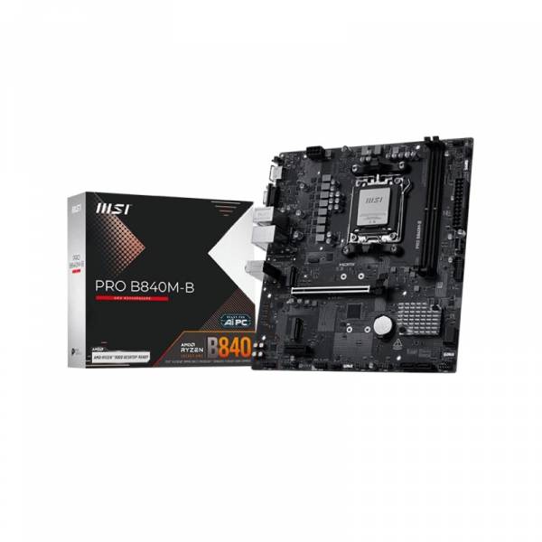 MSI PRO B840M-B AMD B840 2*DDR5 2*M.2 4*SataIII AM5 HDMI/VGA mATX