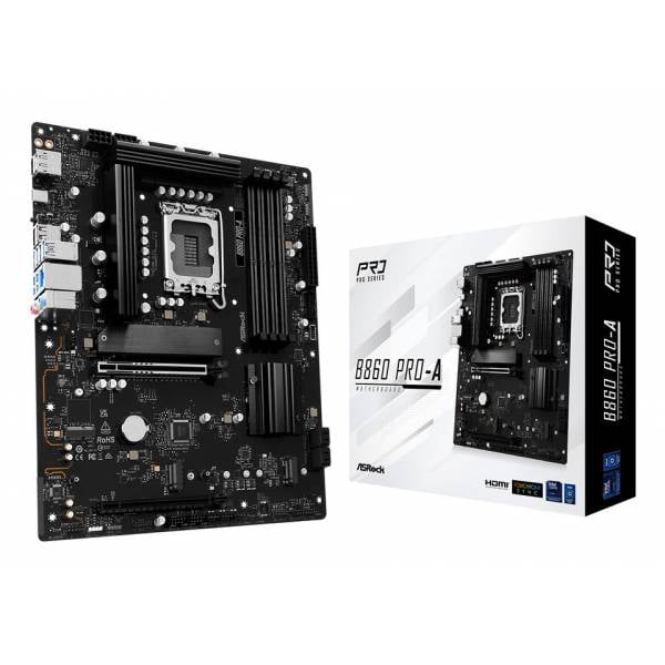 ASRock B860 Pro-A Intel B860 4*DDR5 3*M.2 4*SataIII sk1851 HDMI/displayPort ATX