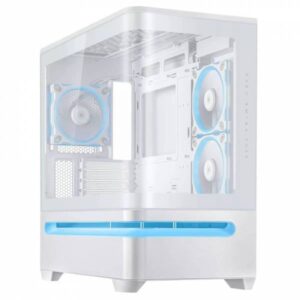 ASUS Prime AP202 White ARGB Case Mini Tower Vetro Temperato No-power mATX/Mini-ITX - immagine 1
