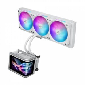 ASUS ROG Ryuo IV SLC 360 ARGB White Edition CPU Liquid Cooler Display AMOLED Intel 1851/1700 AMD AM5/AM4 - immagine 1