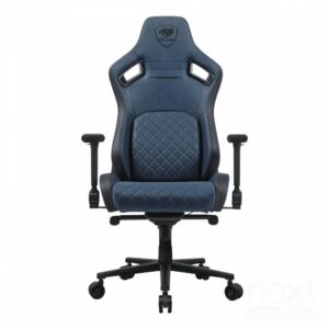 COUGAR CGR-DSF-BUB Sedia per gaming universale con Braccioli 4D, Cuscino Lombare e Riposacollo, Blu Marino - immagine 2