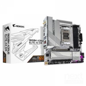 GIGABYTE B650M AORUS ELITE AX ICE AMD B650 4*DDR5 2*M.2 4*SataIII AM5 HDMI/DisplayPort mATX - immagine 2