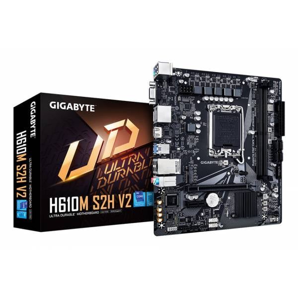 GIGABYTE H610M S2H V2 Intel H610 2*DDR5 1*M.2 4*SataIII sk1700 HDMI/2*DisplayPort/VGA mATX