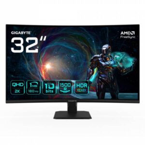 GIGABYTE GS32QCA Monitor Curvo 31.5" VA 180Hz QHD 180Hz 1ms 2*HDMI/DisplayPort - immagine 1
