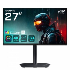 GIGABYTE MO27U2 Monitor 27" QD-OLED 240Hz 4K UHD 0,03ms Multimediale Pivot USB-C 2*HDMI/DisplayPort - immagine 1