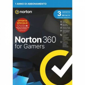 Norton 360 for Gamers 2023, Antivirus per 3 Dispositivi, Licenza di 1 anno, PC, Mac, tablet e smartphone - immagine 1