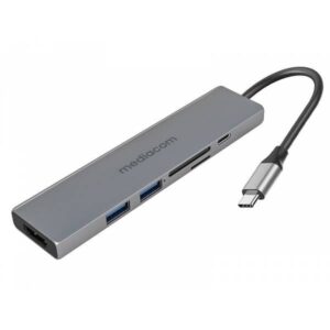 Mediacom MD-C312 Docking Station USB-C to HDMI/2*USB2.0/SD/microSD/USB-C - immagine 1