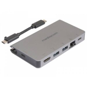Mediacom MD-C315 Adattatore USB-C to HDMI/2*USB3.0/GLAN/USB-C - immagine 1
