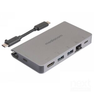 Mediacom MD-C315 Adattatore USB-C to HDMI/2*USB3.0/GLAN/USB-C - immagine 2