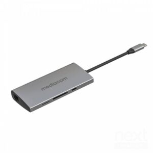 Mediacom MD-C316 Adattatore USB-C to 1*HDMI/3*USB3.0/SD/MicroSD/GLAN/CardReader - immagine 3