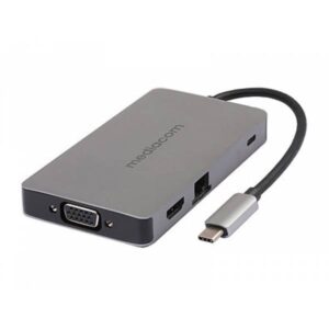 Mediacom MD-C318 Adattatore USB-C to HDMI/2*USB3.0/SD/GLAN - immagine 1