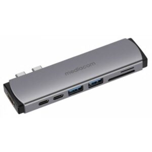 2 x USB 3.1, USB-C, HDMI, SDXC/microSD, Alluminio - immagine 1