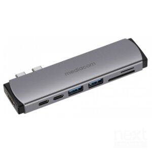 2 x USB 3.1, USB-C, HDMI, SDXC/microSD, Alluminio - immagine 2