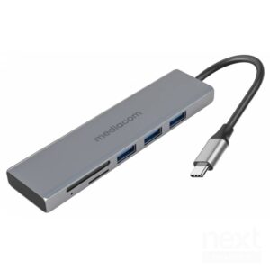 Mediacom MD-C302 Docking Station USB-C to 3*USB3.0/SD/MicroSD - immagine 2