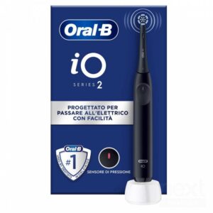 Oral-B iO 2 Spazzolino Elettrico Nero con Micro-vibrazioni e Testina Rotonda - immagine 2