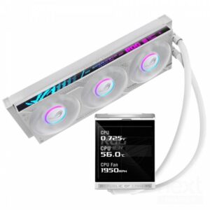 ASUS ROG Strix LC IV 360 ARGB LCD White Edition CPU Liquid Cooler Display LCD Intel 1851/1700 AMD AM5/AM4 - immagine 3