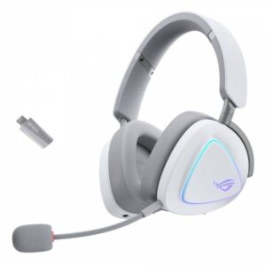 ASUS ROG Delta II Moonlight White Cuffie con Microfono Wireless/Bluetooth/USB - PC/Mac/PS5/PS4/Nintendo Switch/iOS/Android - immagine 1