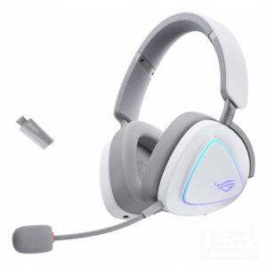 ASUS ROG Delta II Moonlight White Cuffie con Microfono Wireless/Bluetooth/USB - PC/Mac/PS5/PS4/Nintendo Switch/iOS/Android - immagine 2
