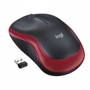 Logitech M185 Mouse Ottico Ambidestro 3 Tasti Wireless Nero/Rosso - immagine 1