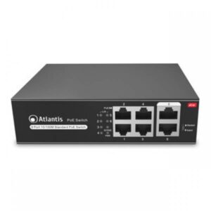 Atlantis Land NetPower F6P4-65W Switch Unmanaged PoE Fast Ethernet PoE 6 Porte - immagine 1
