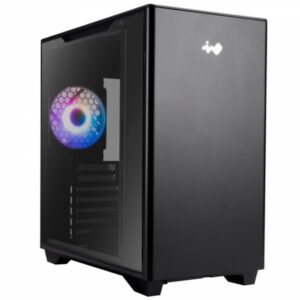 In Win A5 BLACK Case Middle Tower Vetro Temperato No-Power E-ATX/ATX/mATX/Mini-ITX Nero - immagine 1
