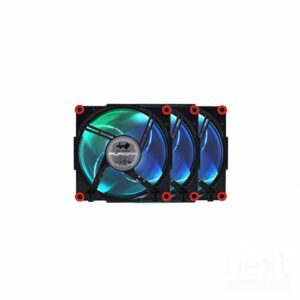 In Win Aurora 3 Pack Ventole RGB 120mm + Controller Nero/Rosso - immagine 3