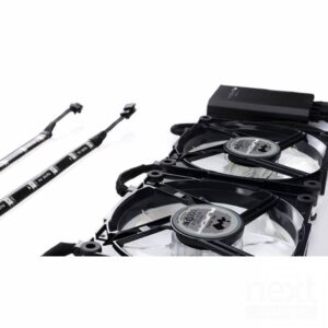 In Win Aurora 3 Pack Ventole RGB 120mm + Controller Nero/Rosso - immagine 4
