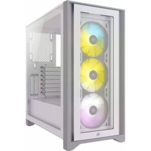 Corsair iCUE 4000X White Case Middle Tower Vetro Temperato No-Power minITX/mATX/ATX Bianco - immagine 1