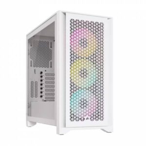 Corsair iCUE 4000D RGB White Case Mid Tower Vetro Temperato No-Power minITX/mATX/ATX/E-ATX - immagine 1