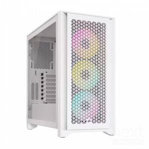 Corsair iCUE 4000D RGB White Case Mid Tower Vetro Temperato No-Power minITX/mATX/ATX/E-ATX - immagine 2