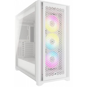 Corsair 5000D RGB White Case Mid Tower Vetro Temperato No-Power minITX/mATX/ATX/E-ATX - immagine 1
