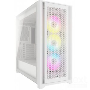 Corsair 5000D RGB White Case Mid Tower Vetro Temperato No-Power minITX/mATX/ATX/E-ATX - immagine 2