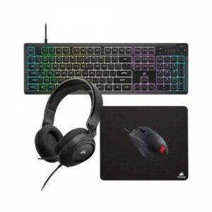Corsair Gaming Bundle Corsair K55 CORE RGB + Corsair Harpoon RGB Pro + Corsair MM100 + Corsair HS35 v2 - immagine 1
