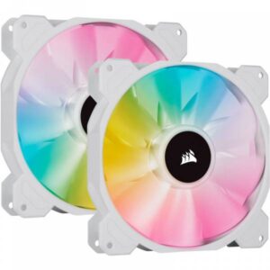 Corsair iCUE SP140 RGB ELITE White Kit 2 Ventole PWM 140mm + Lighting Node CORE - immagine 1