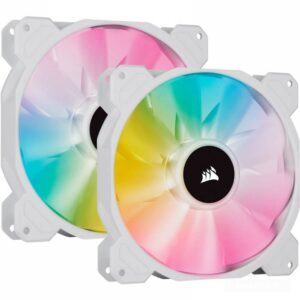Corsair iCUE SP140 RGB ELITE White Kit 2 Ventole PWM 140mm + Lighting Node CORE - immagine 2