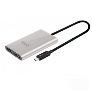 Club3D SenseVision Video Splitter Thunderbolt3 to 2*Display Port Grigio - immagine 6