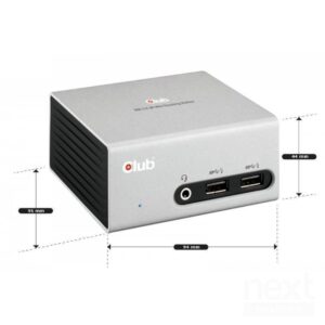 Club3D SenseVision Mini Dock Station USB3.0 4K UHD DVI/HDMI 4*USB3.0 GLAN Grigio - immagine 6