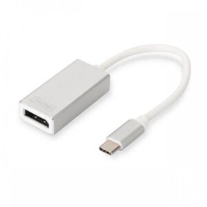 Digitus Adattatore Video Type-C 3.0 To Dysplay Port 4K Grigio/Bianco - immagine 1