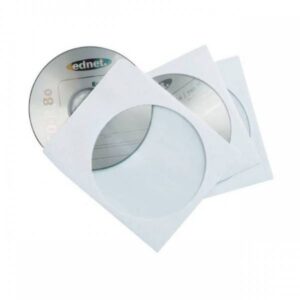 E64036 CONFEZIONE 50 BUSTINE IN CARTA PER CD/DVD CON FINESTRA TRASPARENTE - immagine 1
